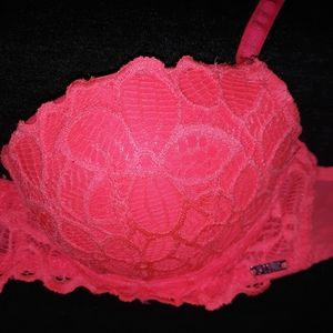 PINK lace push up bra